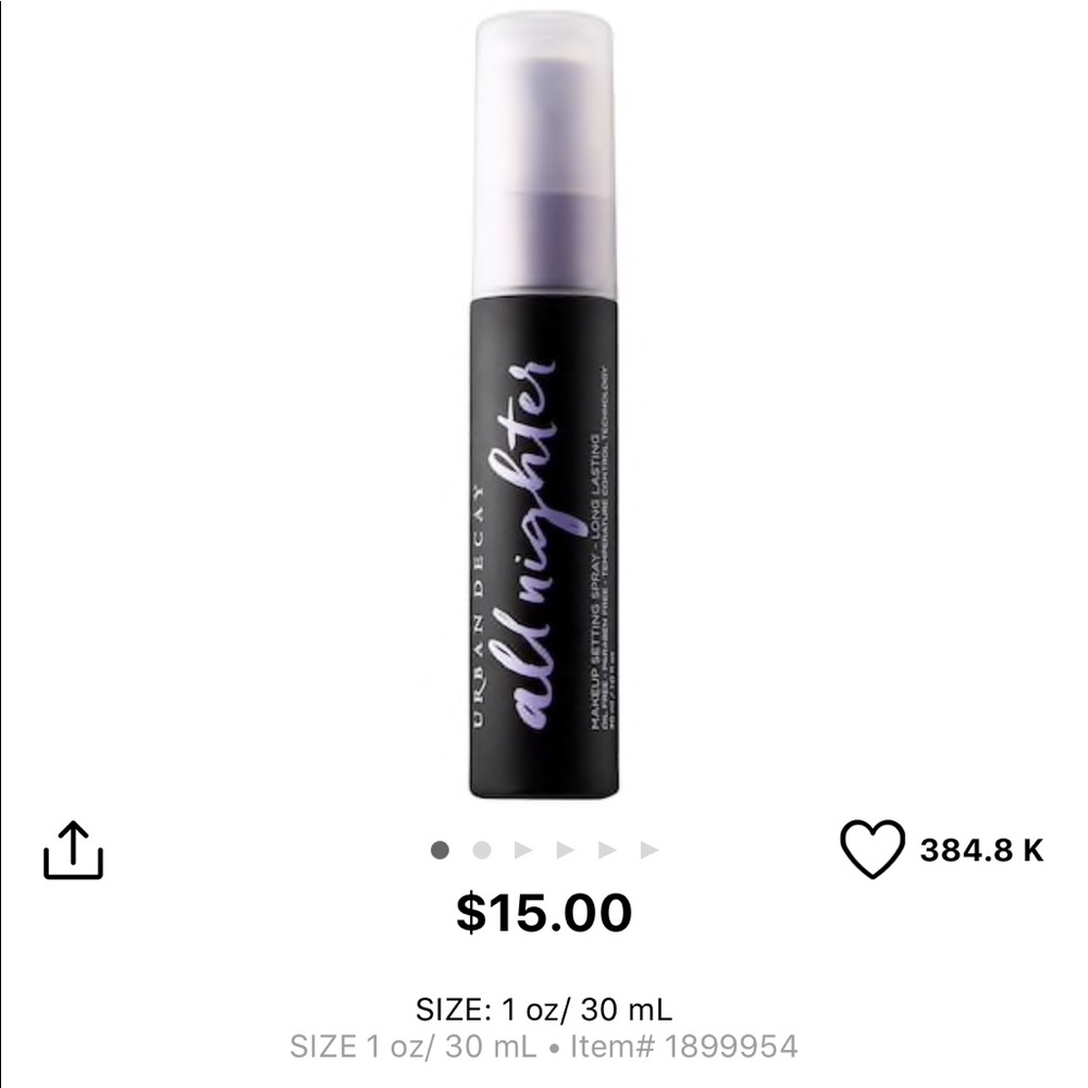 Travel size All Nighter Setting Spray